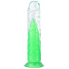 ClearlyHorny Gode transparent Jellis L 19 x 4cm Vert